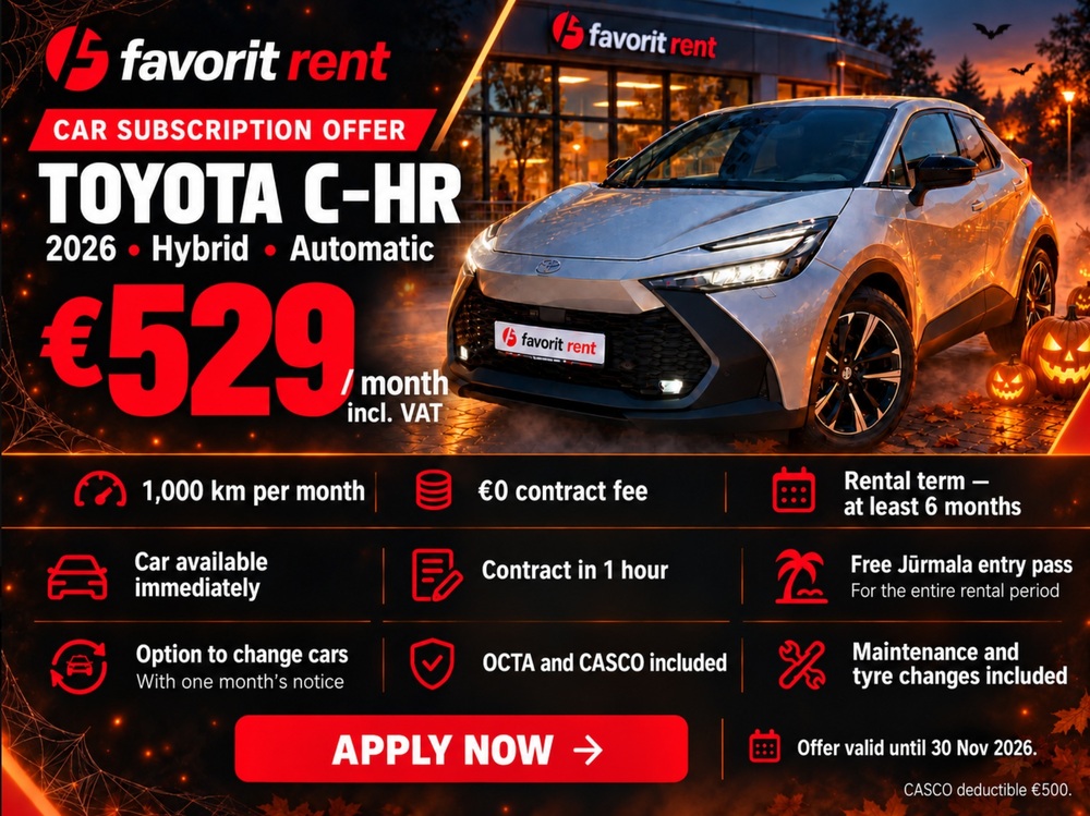 Favorit rent car subscription special offer!