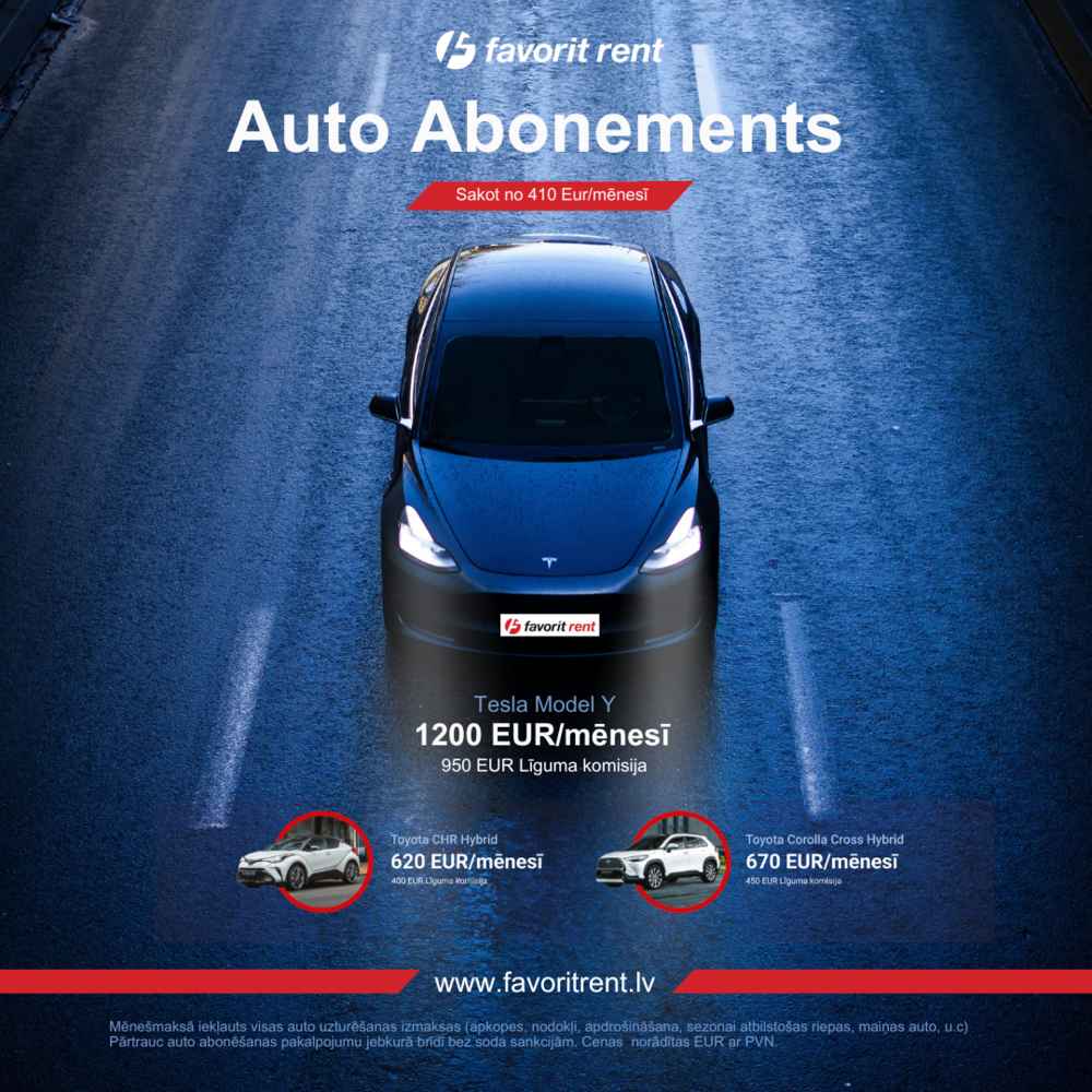Jaunums - Auto Abonements TESLA Model Y